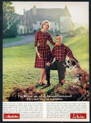 1963 St Saint Bernard dog photo Manhattan Lady Manhattan fashion print ad